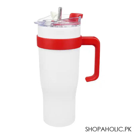 Inaaya Traders 650ml Stainless Steel Vacuum Insulated Coffee Mug, Red, 101714 - Main Image
