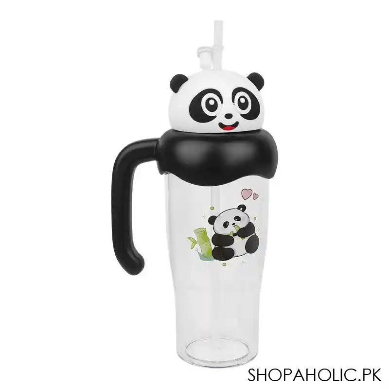 Inaaya Traders 750ML Plastic Bear Water Cup and Bottle, Black, 101688 - Main Image