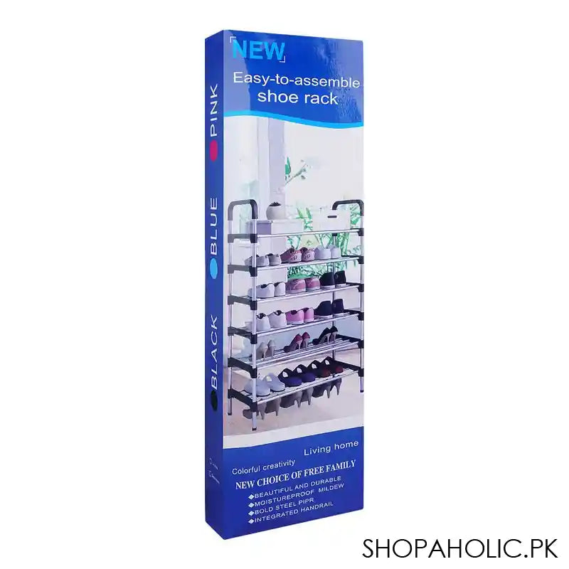 Inaaya Traders Stainless Steel 6 Layers Shoe Rack, 100244 - Image 3