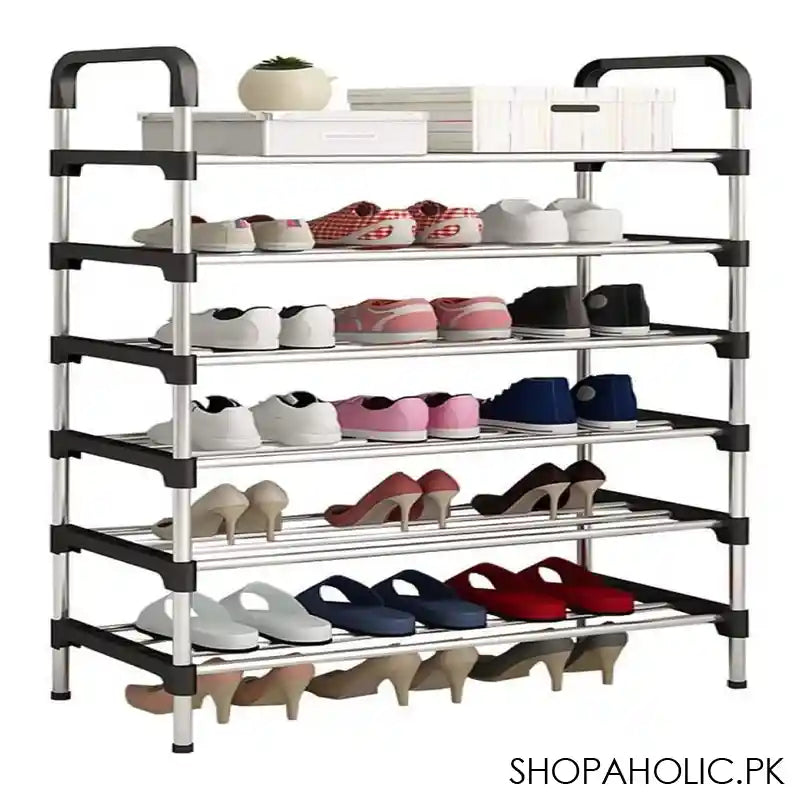 Inaaya Traders Stainless Steel 6 Layers Shoe Rack, 100244 - Main Image