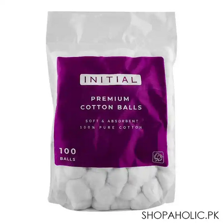 initial premium cotton balls, 100 pack main image