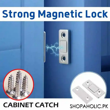 invisible magnetic door closer catcher with screws (pair) main image