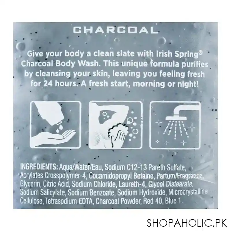 irish spring charcoal purifying body wash, 532ml image3