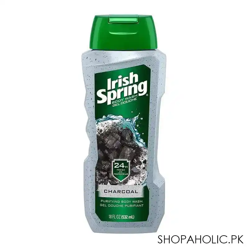 irish spring charcoal purifying body wash, 532ml main image