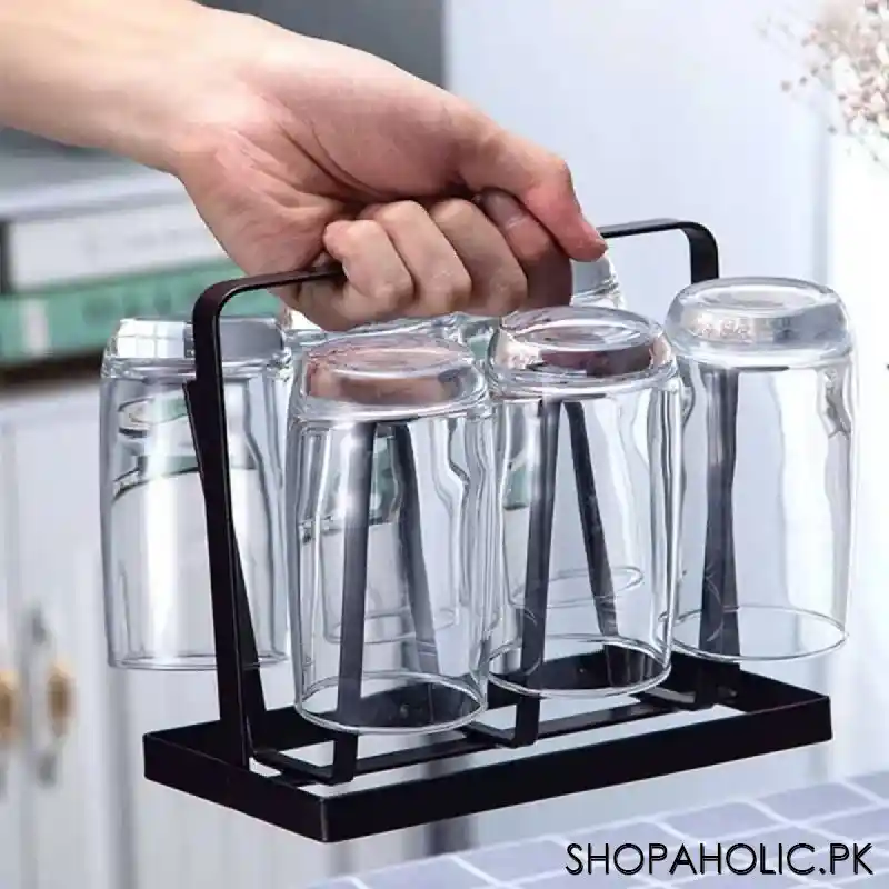 iron glass stand and cup holder image5