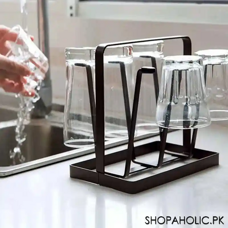 iron glass stand and cup holder image6