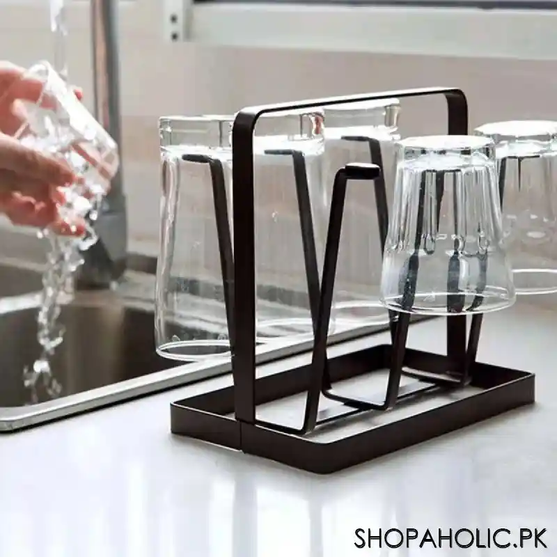 iron glass stand and cup holder image6
