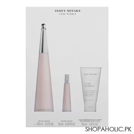 Issey Miyake L'Eau D'Issey Set, For Women, Eau De Toilette 100 + Eau De Toilette 10ml + Body Lotion 50ml - Main Image