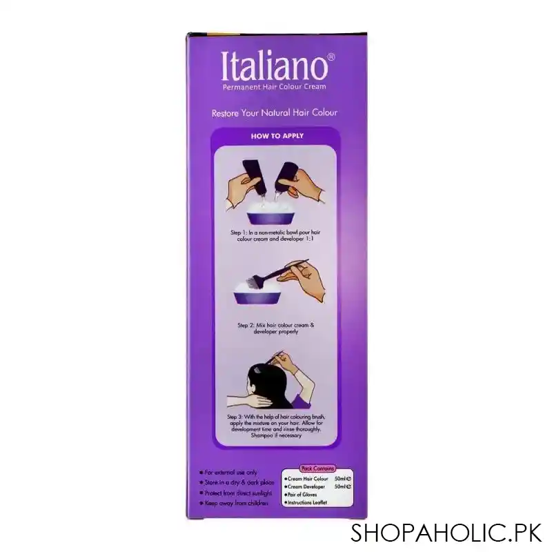 italiano permanent hair colour cream, 09 mahogany image2