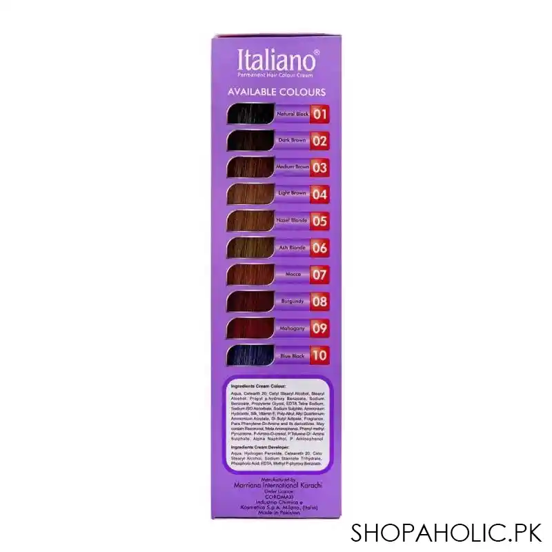 italiano permanent hair colour cream, 09 mahogany image4