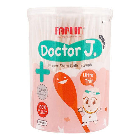 Farlin Doctor J. Paper Stem Cotton Swab Buds, 190 Pieces - Main Image