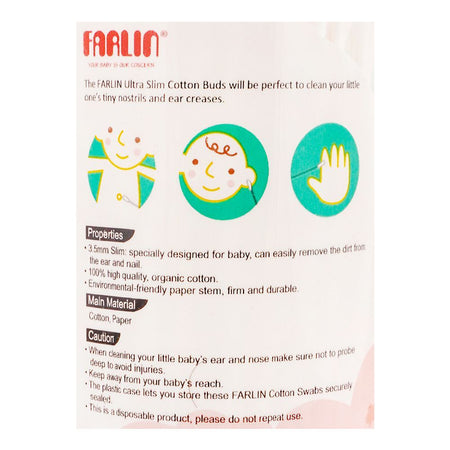 Farlin Doctor J. Paper Stem Cotton Swab Buds, 190 Pieces - Image 5