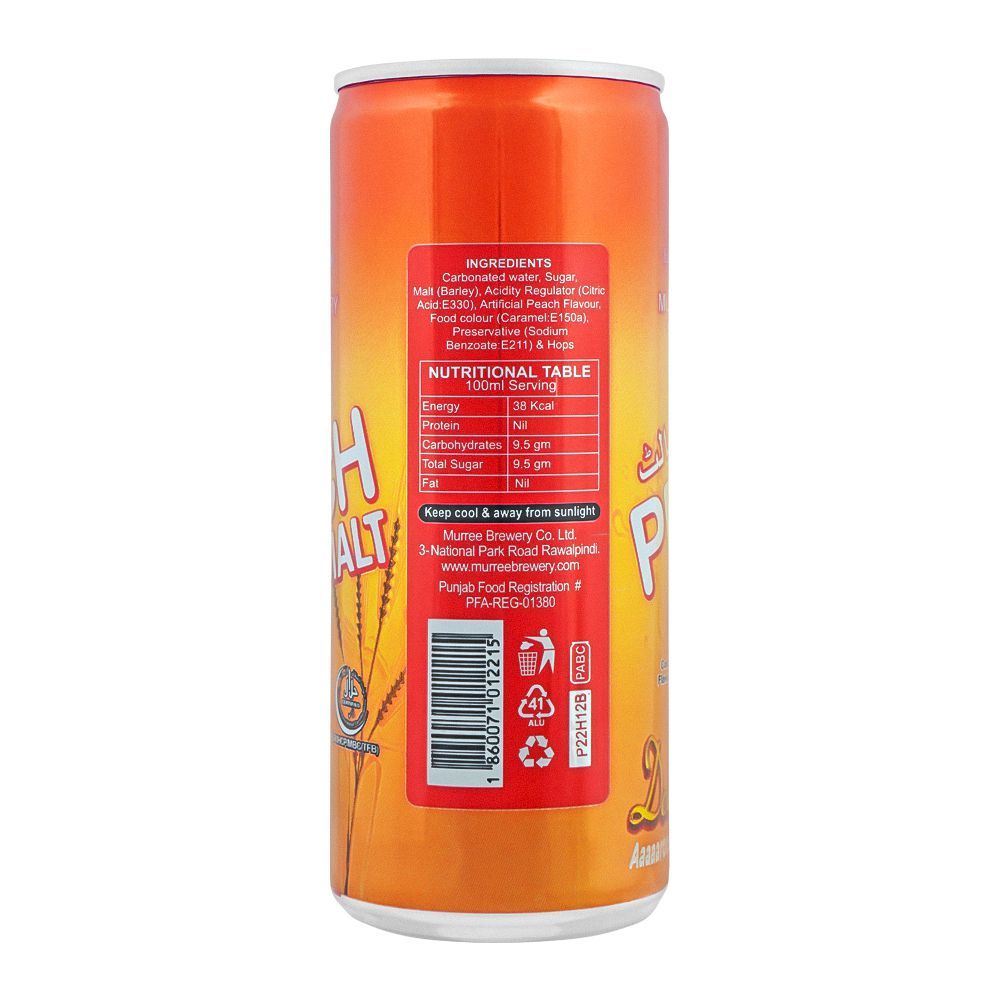 Muree Brewery`S Peach Malt Can 250ml - Image 5