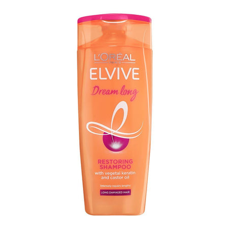L'Oreal Dream Long Restoring Shampoo, 360ml - Repairs Weakened Hair With Castor Oil & Vitamins - Image 2