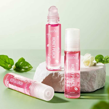 Sadoer Honey Peach Lip Oil, Hydrating & Nourishing, Reduces Lip Lines, 8ml, SD38478 - Image 2