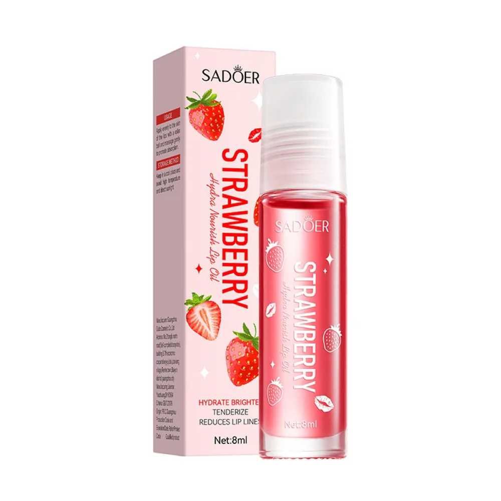 Sadoer Strawberry Lip Oil, Hydrating & Nourishing, Reduces Lip Lines, 8ml, SD23658 - Main Image