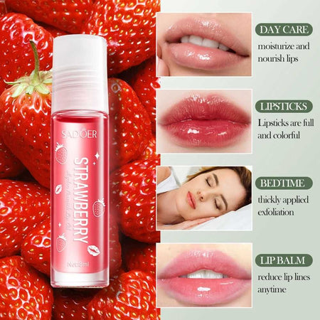 Sadoer Strawberry Lip Oil, Hydrating & Nourishing, Reduces Lip Lines, 8ml, SD23658 - Image 3