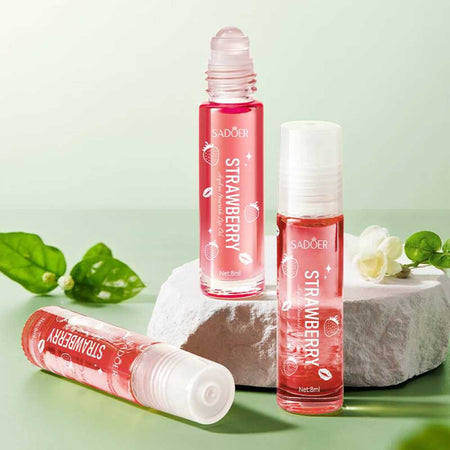 Sadoer Strawberry Lip Oil, Hydrating & Nourishing, Reduces Lip Lines, 8ml, SD23658 - Image 4