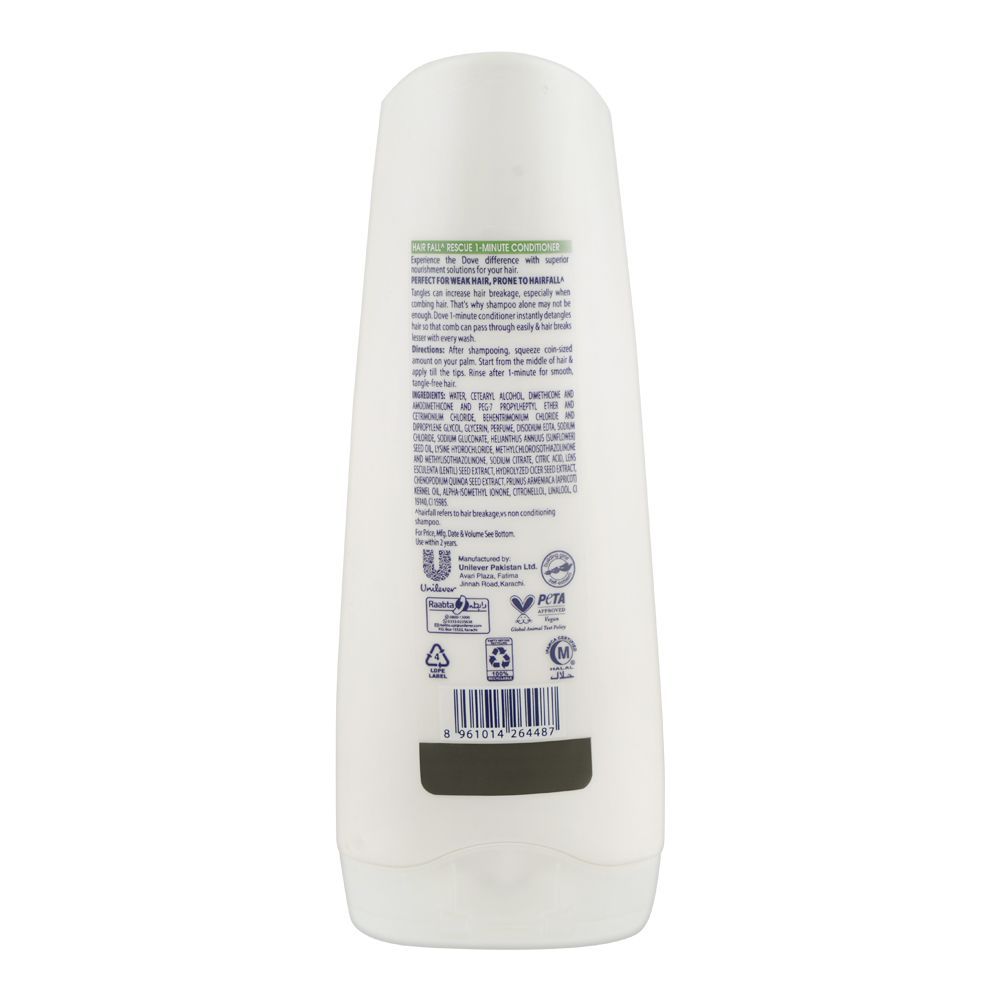 Dove Damage Therapy Hair Fall Rescue Bio-Protein Care Conditioner, 180ml - Image 2