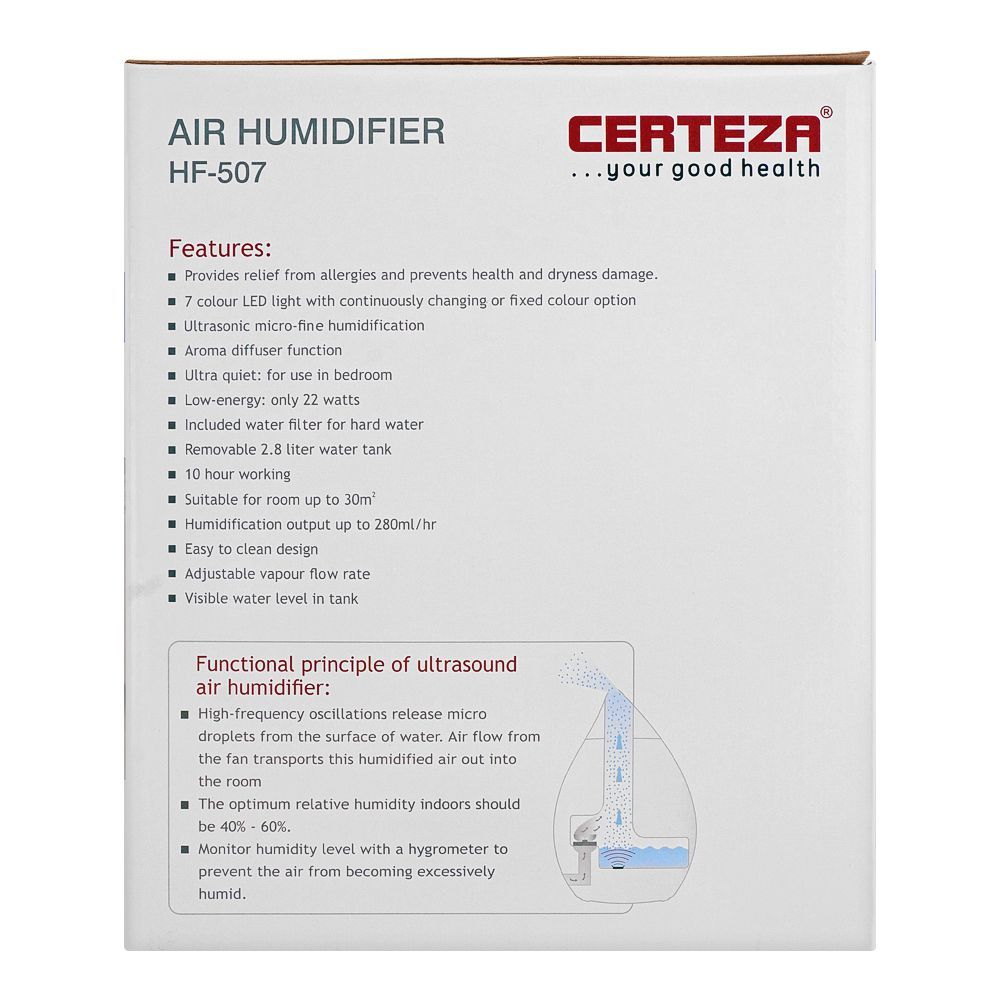 Certeza Air Humidifier, HF-507 - Image 3