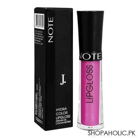 J. Note Hydra Color Lip Gloss, 08, With Argan Oil + Cocoa Butter - Image 5