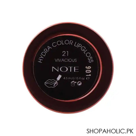 J. Note Hydra Color Lip Gloss, 21, With Argan Oil + Cocoa Butter - Image 4