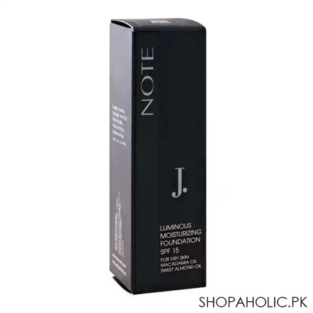 j. note luminous moisturizing foundation, 100 cashmere beige, spf 15, for dry skin image2