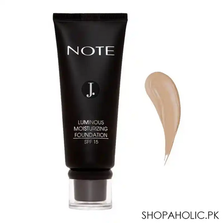j. note luminous moisturizing foundation, 100 cashmere beige, spf 15, for dry skin main image