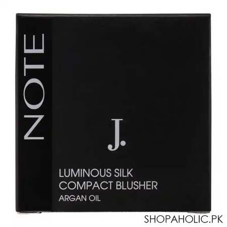 j. note luminous silk compact blusher, 05 desert rose, with argan oil image4