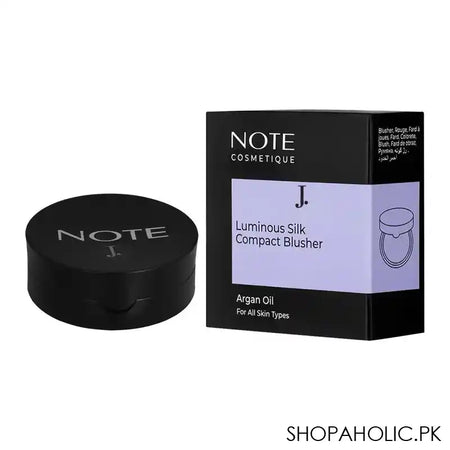 J. Note Luminous Silk Compact Blusher, Argan Oil, For All Skin Types, 5.5g, 09 Dusty Pink - Main Image