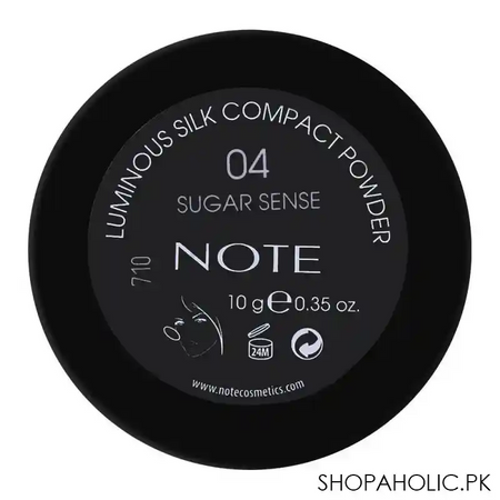 j. note luminous silk compact powder, 04 sugar sense, with argan oil image3