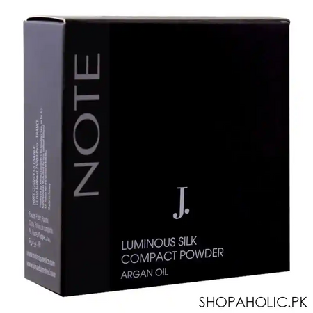 j. note luminous silk compact powder, 06 dark honey, with argan oil image4