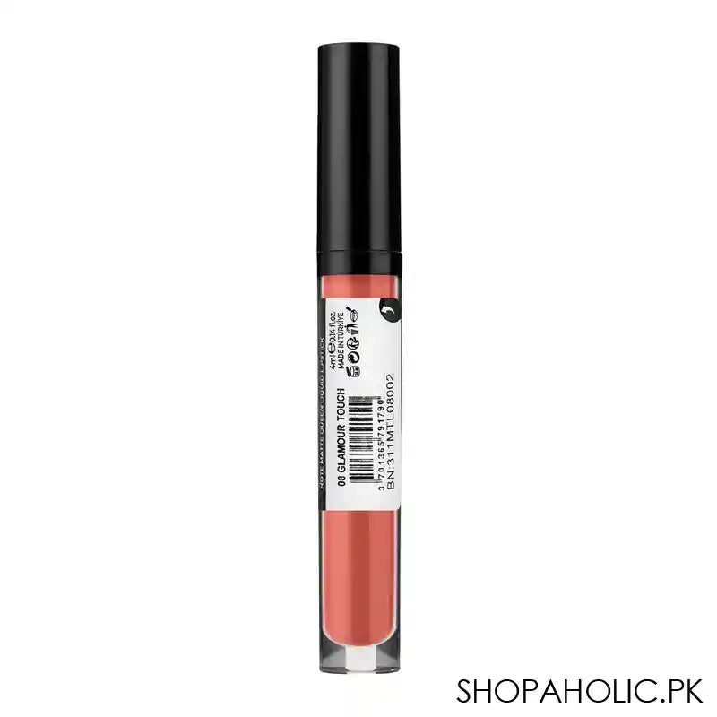 J. Note Matte Queen Long Stay Liquid Lipstick, 4ml, 08 Glamour Touch - Image 2