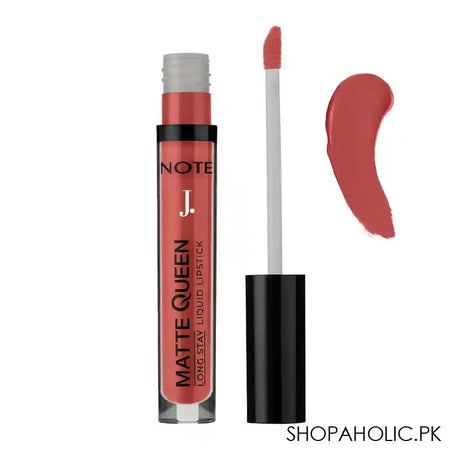 J. Note Matte Queen Long Stay Liquid Lipstick, 4ml, 09 Castle Brick - Main Image