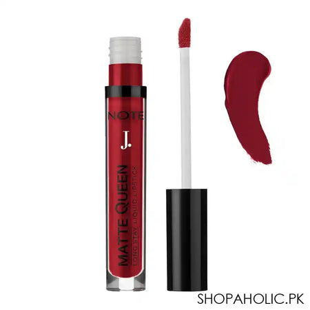 J. Note Matte Queen Long Stay Liquid Lipstick, 4ml, 16 Royal Velvet - Image 3
