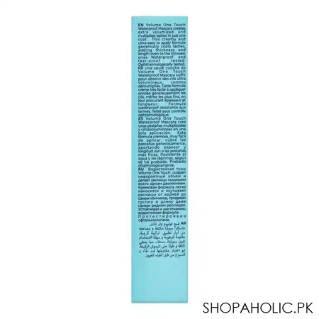 j. note volume one touch waterproof & tear proof mascara, 01, black image3