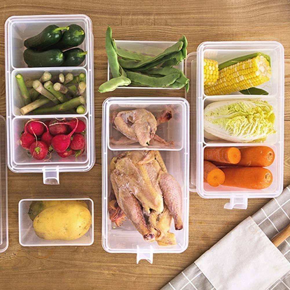 Imperial 3 Section Plastic Food Storage/fridge Organizer Food Storage Container Stackable image 4