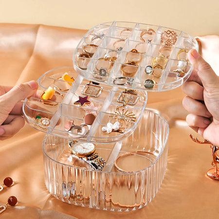 Elegant Transparent Crystal Portable Jewellery Box - image 11