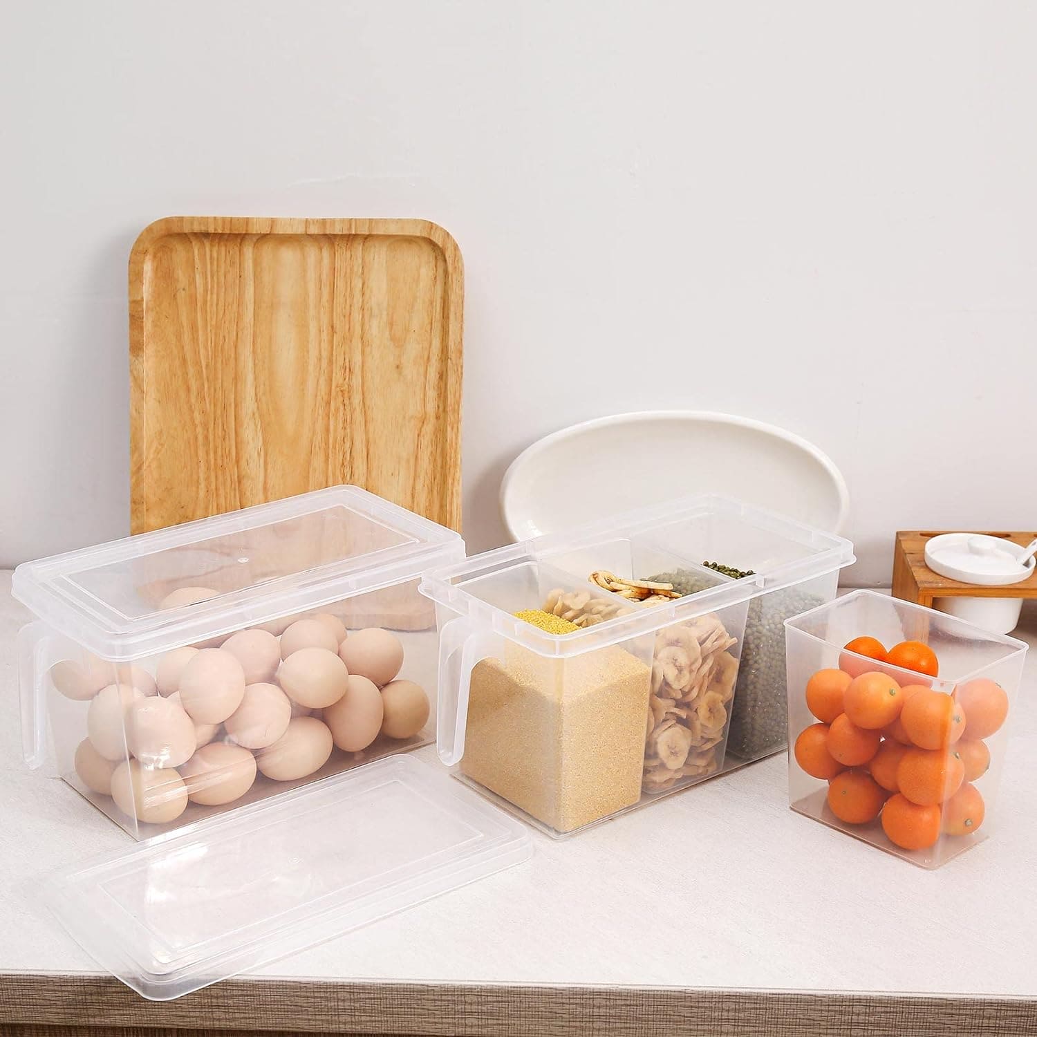 Imperial 3 Section Plastic Food Storage/fridge Organizer Food Storage Container Stackable main image