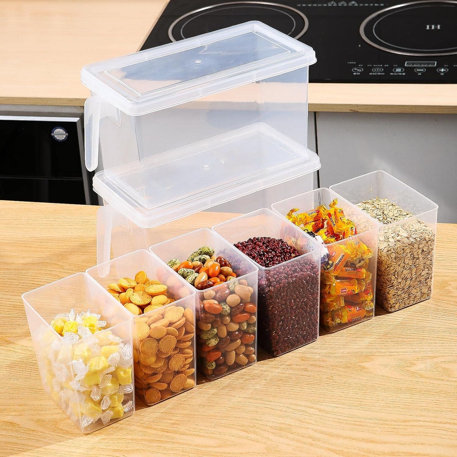 Imperial 3 Section Plastic Food Storage/fridge Organizer Food Storage Container Stackable image 2