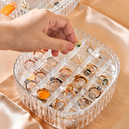 Elegant Transparent Crystal Portable Jewellery Box - image 3