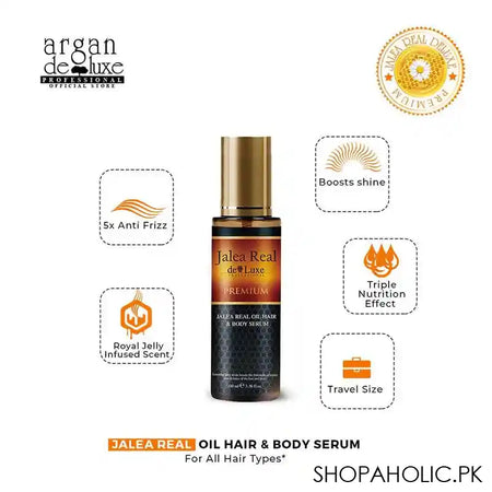 Jalea Real De Luxe Premium Jalea Real Oil Hair & Body Serum, 100ml - Image 3