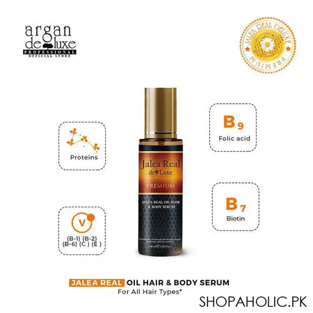 Jalea Real De Luxe Premium Jalea Real Oil Hair & Body Serum, 100ml - Image 4