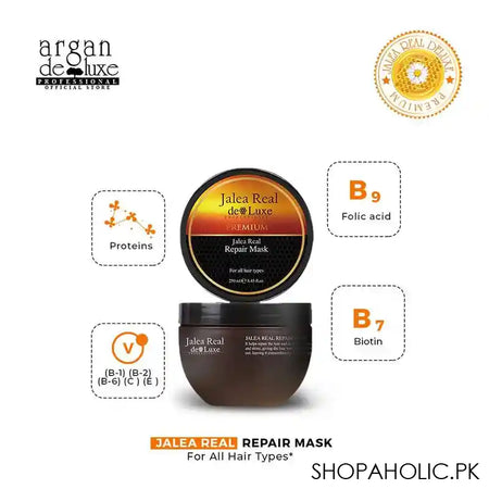Jalea Real De Luxe Premium Sulfate Free Repair Mask, For All Hair Types, 250ml - Image 2