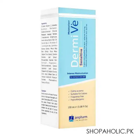 jen pharm dermive sensitive moisturizer, for normal to dry skin, 100ml main image