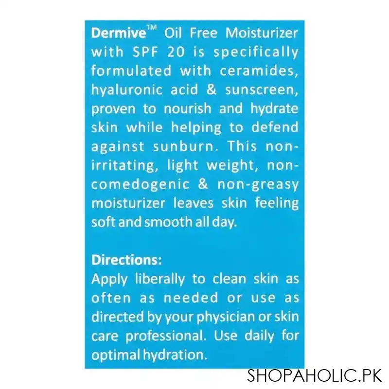 jen pharm life sciences dermive oil free moisturizer, for all skin types, 100ml image3