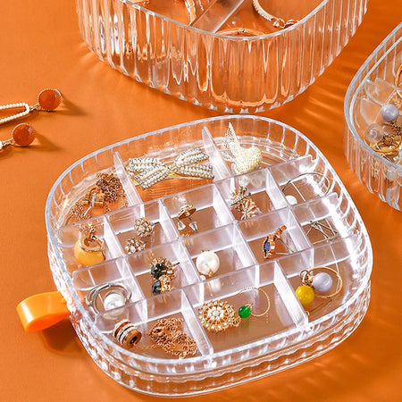 Elegant Transparent Crystal Portable Jewellery Box - image 5