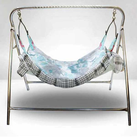 Foldable Iron Rod Cradle Swing With Free Mosquito Net