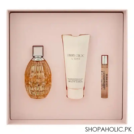 jimmy choo l'eau eau de toilette 90ml + body lotion 100ml + natural spray 25 set image3