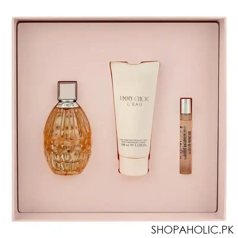 jimmy choo l'eau eau de toilette 90ml + body lotion 100ml + natural spray 25 set image3